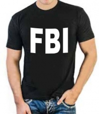 Футболка стрейч "FBI" фото