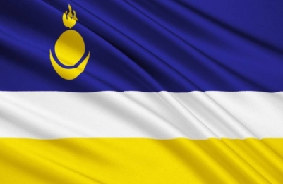 Двухсторонний флаг Республики Бурятия