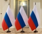 Флаг России на атласе двухсторонний для кабинетной подставки. Фотография №2