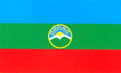Флажок Республики Карачаево-Черкесия на палочке