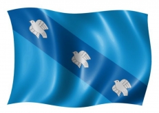 Двухсторонний флаг Курска  фото