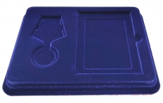 Футляр для медали d-32 мм с удостоверением синий  фото