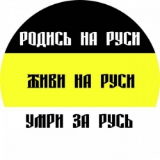 Наклейка Имперский флаг «Родись на Руси» фото