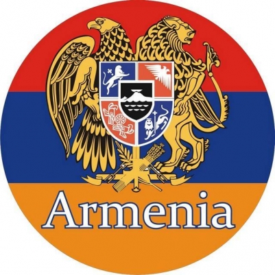Наклейка «Флаг Армении» с гербом