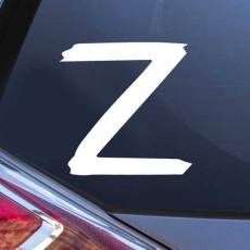 Автомобильная наклейка с буквой Z  фото