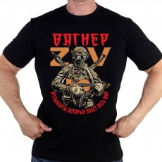 Черная мужская футболка ZV "Вагнер" фото