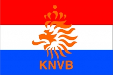 Флаг Голландии с эмблемой футбольной сборной  фото