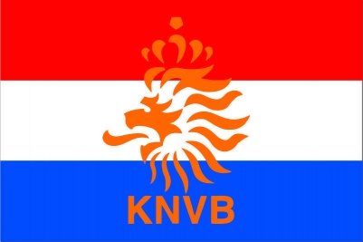 Флаг Голландии с эмблемой футбольной сборной