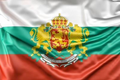 Флаг Болгарии с гербом