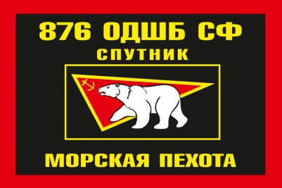 Флаг Морской пехоты Северного флота "876 ОДШБ"