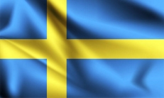 Двухсторонний флаг Швеции фото