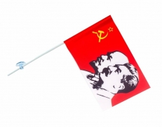 Флажок в машину с присоской Ленин и Сталин фото
