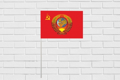Флажок в машину с присоской СССР с гербом