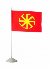 Настольный флаг со славянским оберегом "Солнце-Коловрат" фото