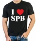 Футболка стрейч "I love SPB". Фотография №1