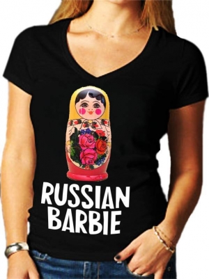 Футболка женская "Russian Barbie"
