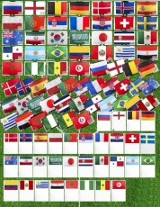 Флаги к ЧМ по футболу 2018. (Комплект из 32 флагов размером 40х60 см). фото