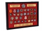 Планшет "Ордена СССР" (52,0x40,0 см) со стеклянной крышкой. В комплекте - 25 муляжей наград периода Великой Отечественной. Фотография №3