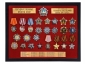 Планшет "Ордена СССР" (52,0x40,0 см) со стеклянной крышкой. В комплекте - 25 муляжей наград периода Великой Отечественной. Фотография №1