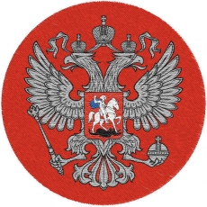 Красный шеврон Герб России  фото