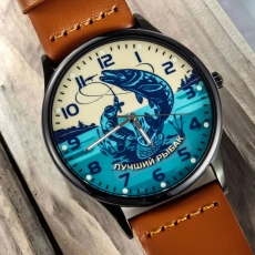 Кварцевые часы «Лучшему рыбаку»  фото