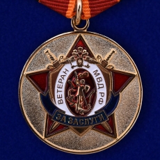 Медаль Ветеран МВД РФ «За заслуги»  фото