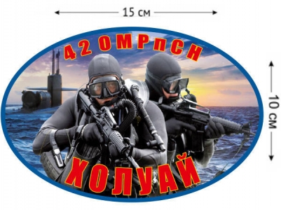 Наклейка на авто «42 ОМРпСН Холуай»