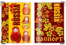 Обложка для паспорта "Россия" "Матрешки" фото
