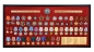 Планшет "Награды СССР" (92,0x46,0 см) со стеклянной крышкой. В комплекте - 53 муляжа орденов и медалей, вручавшихся в период ВОВ. Фотография №1