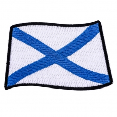 Вышитая термонашивка ВМФ "Андреевский флаг" фото