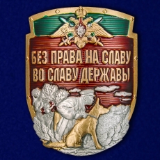 Пограничный жетон из металла с надписью "Без права на славу, во славу державы" фото