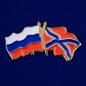 Значок на лацкан пиджака "Флаг России и Новоросии". Фотография №1